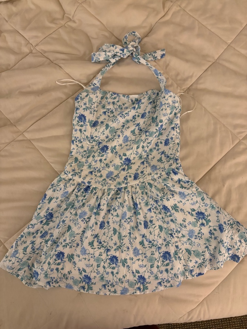 Hollister Drop Waist Halter Mini Dress